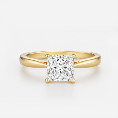 The Victoria Ring - Cathedral Princess Solitaire - Lab Grown Diamond