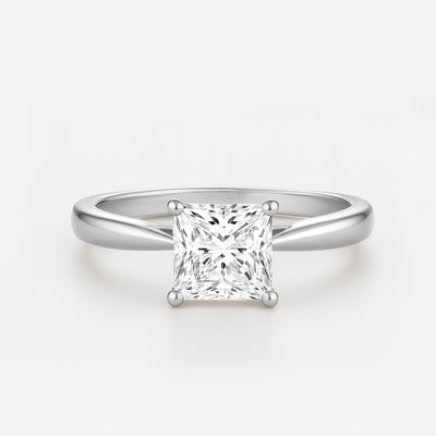 The Victoria Ring - Cathedral Princess Solitaire - Lab Grown Diamond