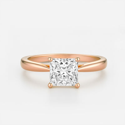The Victoria Ring - Cathedral Princess Solitaire - Lab Grown Diamond