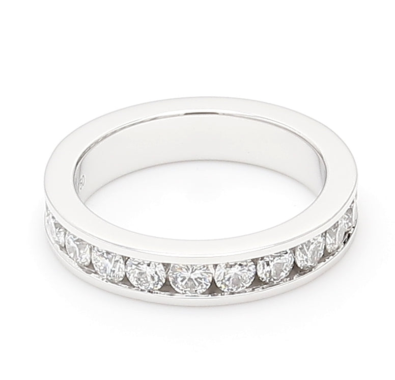 Channel set wedding band set 2/3’s with 2.75mm RBC’s (Approx TDW= 1.13 ...