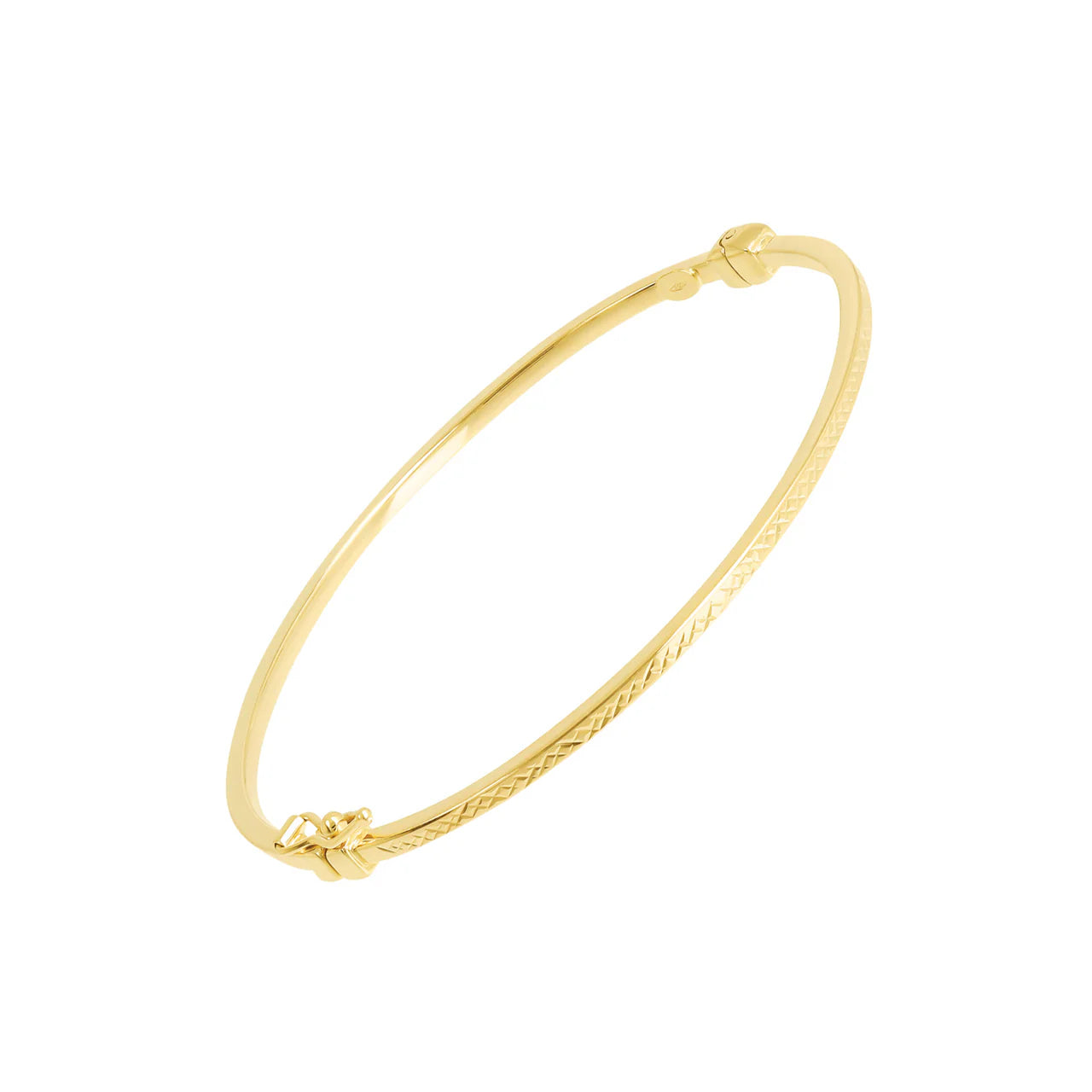 9K Yellow Gold Square Tube Bangle