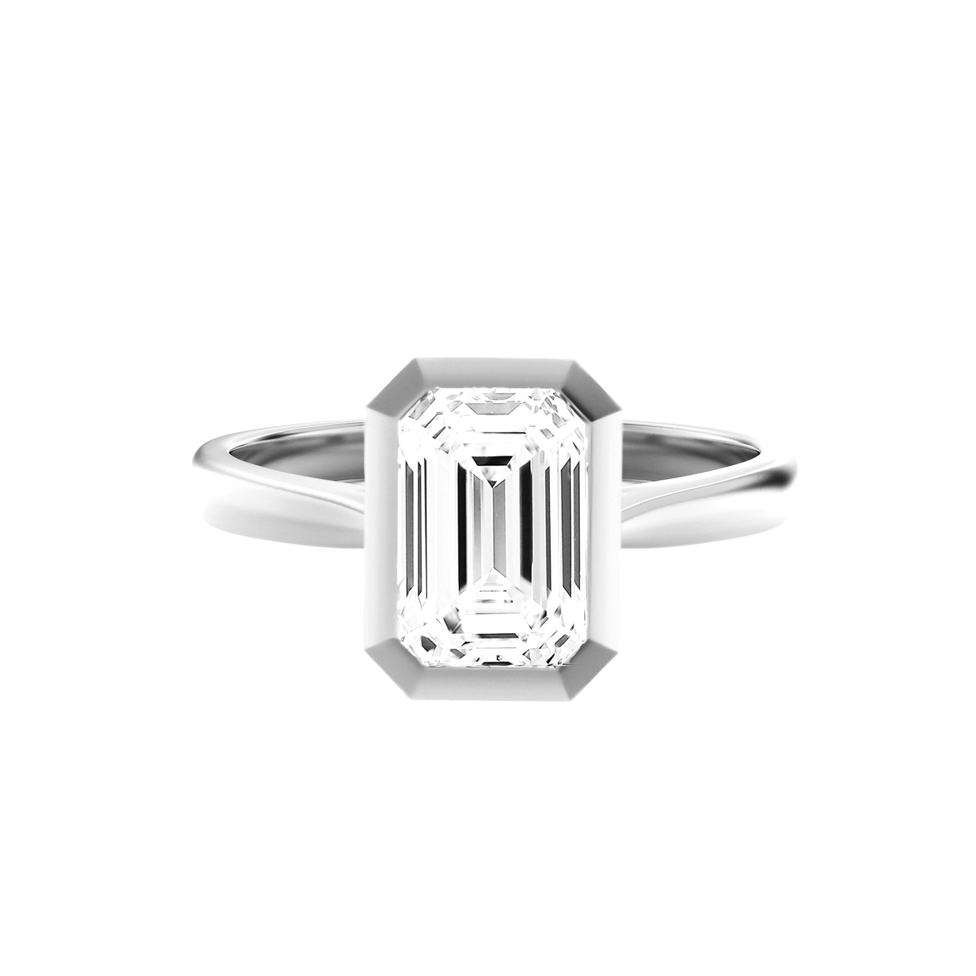 The Anna Ring – Bezel-Set Diamond Engagement Ring