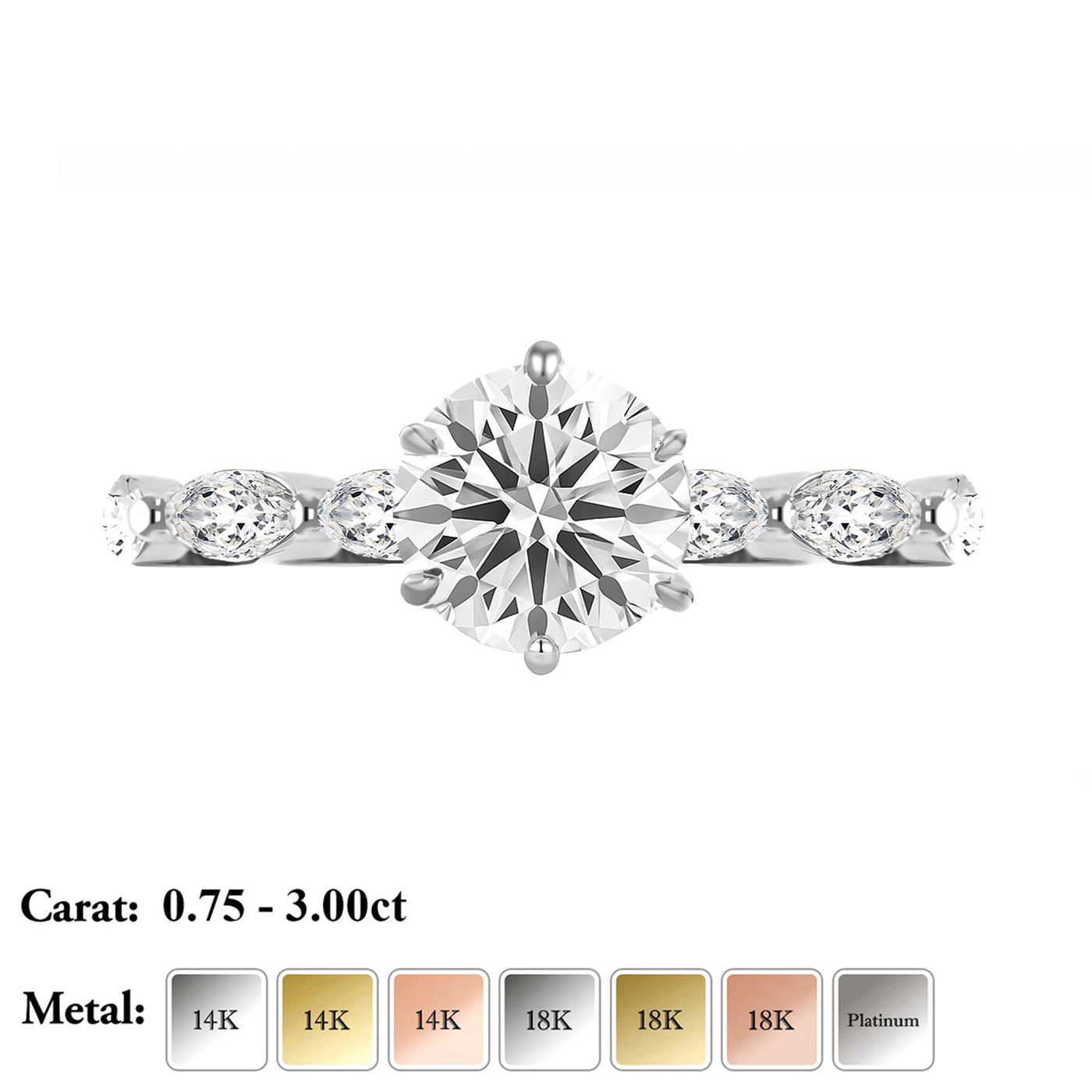 The Scarlett Ring - Oval Pave Band - Lab Grown Diamond
