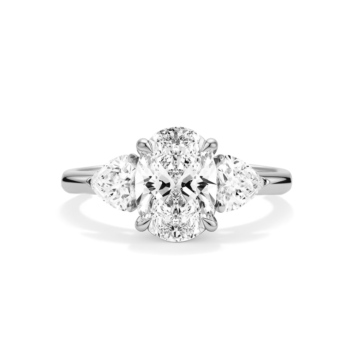 The Angelina Ring - Oval Lab Grown Diamond Trilogy