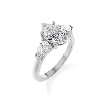The Alexandra Ring - Pear Lab Grown Diamond Trilogy