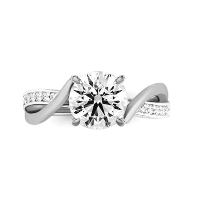 The Valencia Ring - Twist Engagement Ring Two-Tone Gold - Lab Grown Diamond