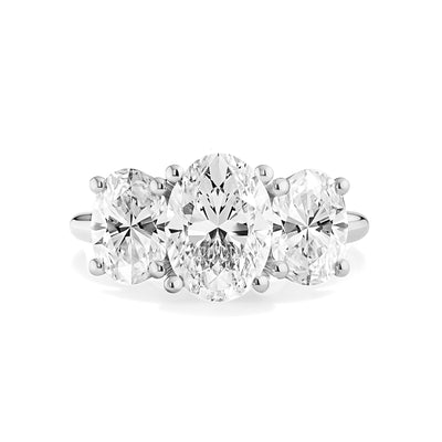 The Gracelynn Ring - Oval Lab-Grown Diamond Trilogy with Hidden Halos