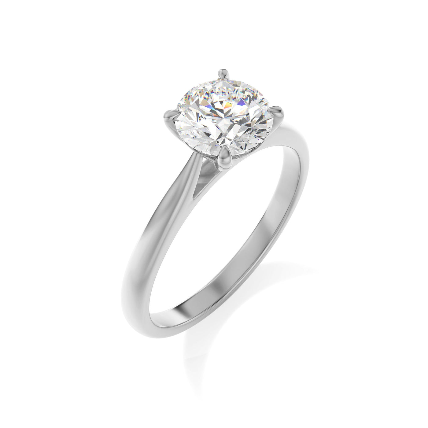 Round Cut Lab Grown Diamond Engagement Ring - Vicenza