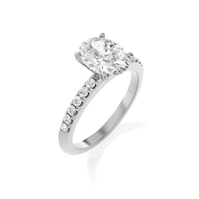 Oval Lab Grown Diamond Engagement Ring - Belle