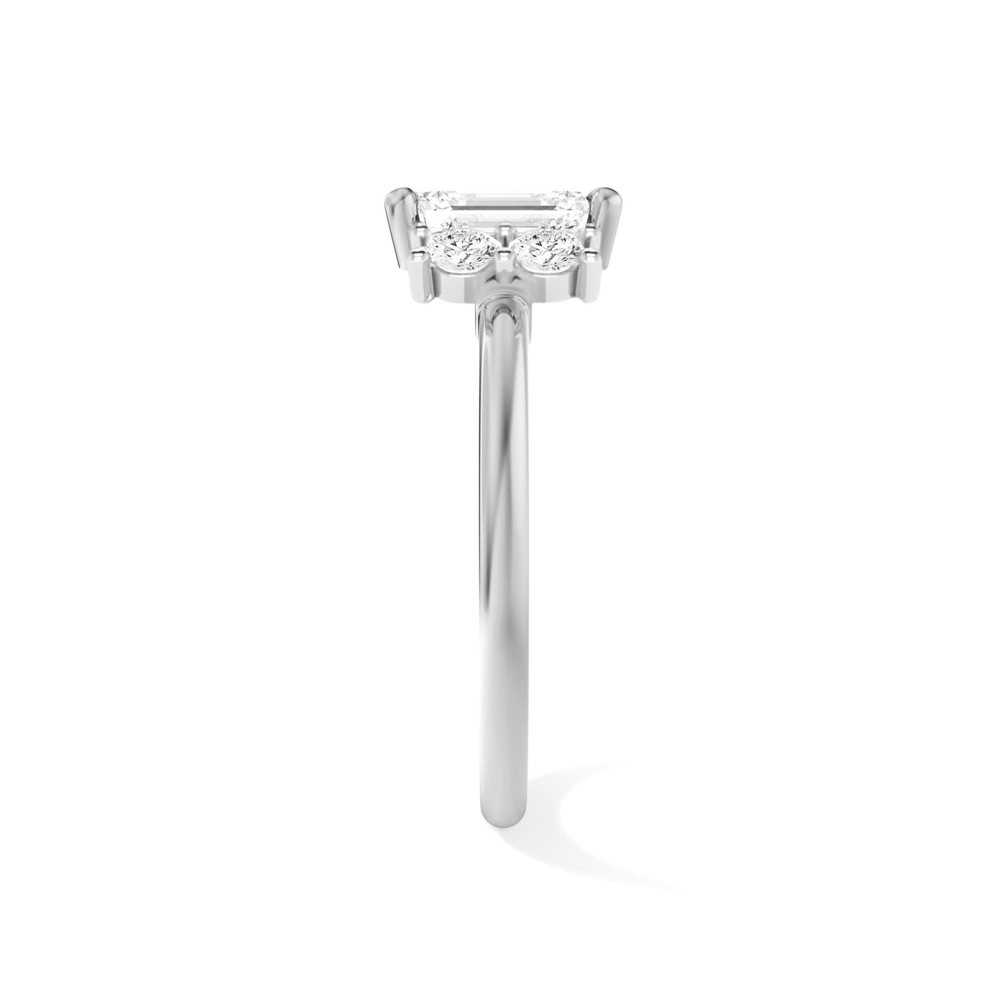 The Quinn Ring  - Lab Grown Diamond With Round Brilliant Accent Stones