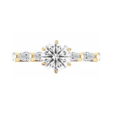 The Scarlett Ring - Oval Pave Band - Lab Grown Diamond