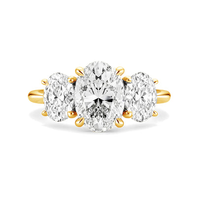 The Grace Ring - Oval Lab-Grown Diamond Trilogy with Hidden Halos