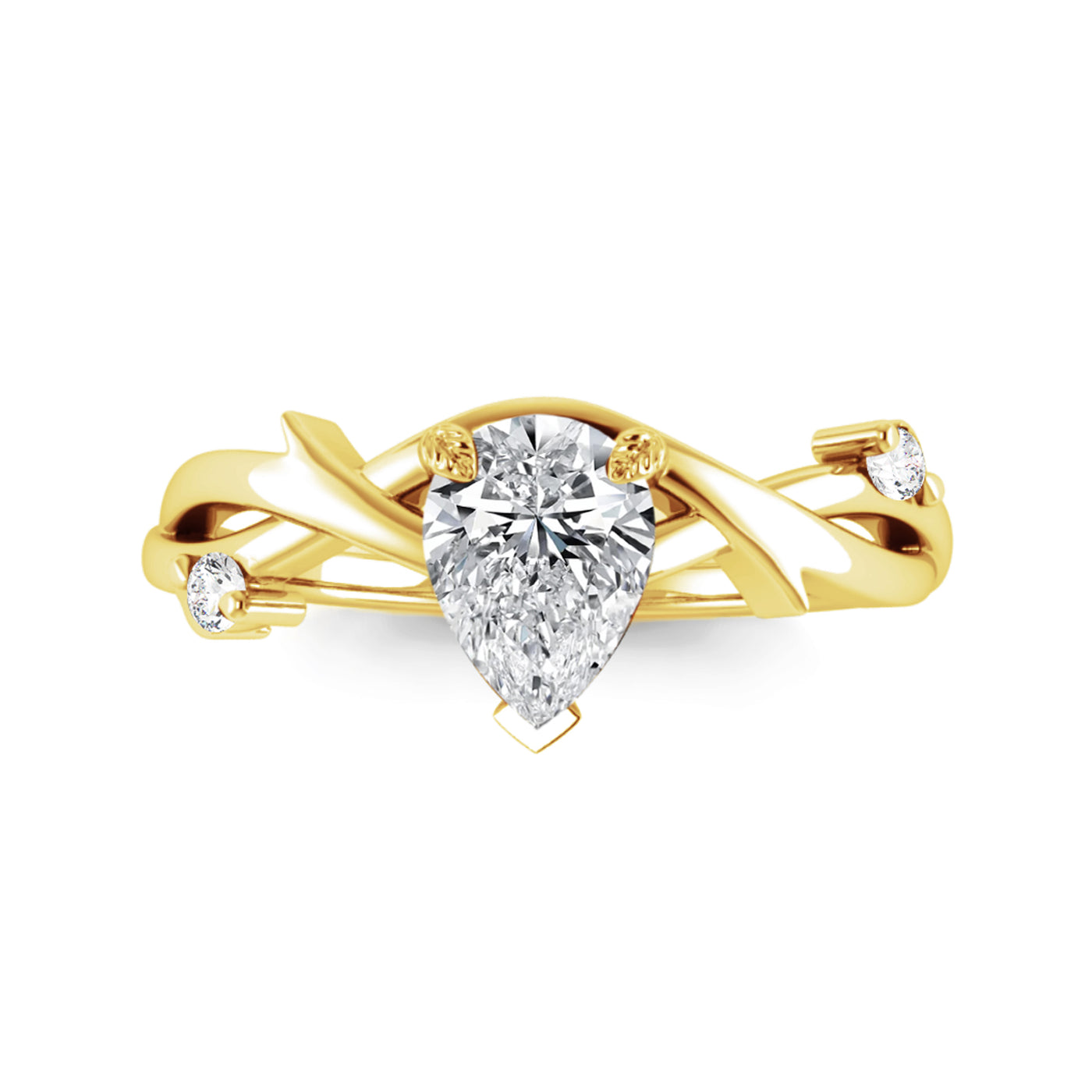 Pear Lab Grown Diamond Engagement Ring - Emily