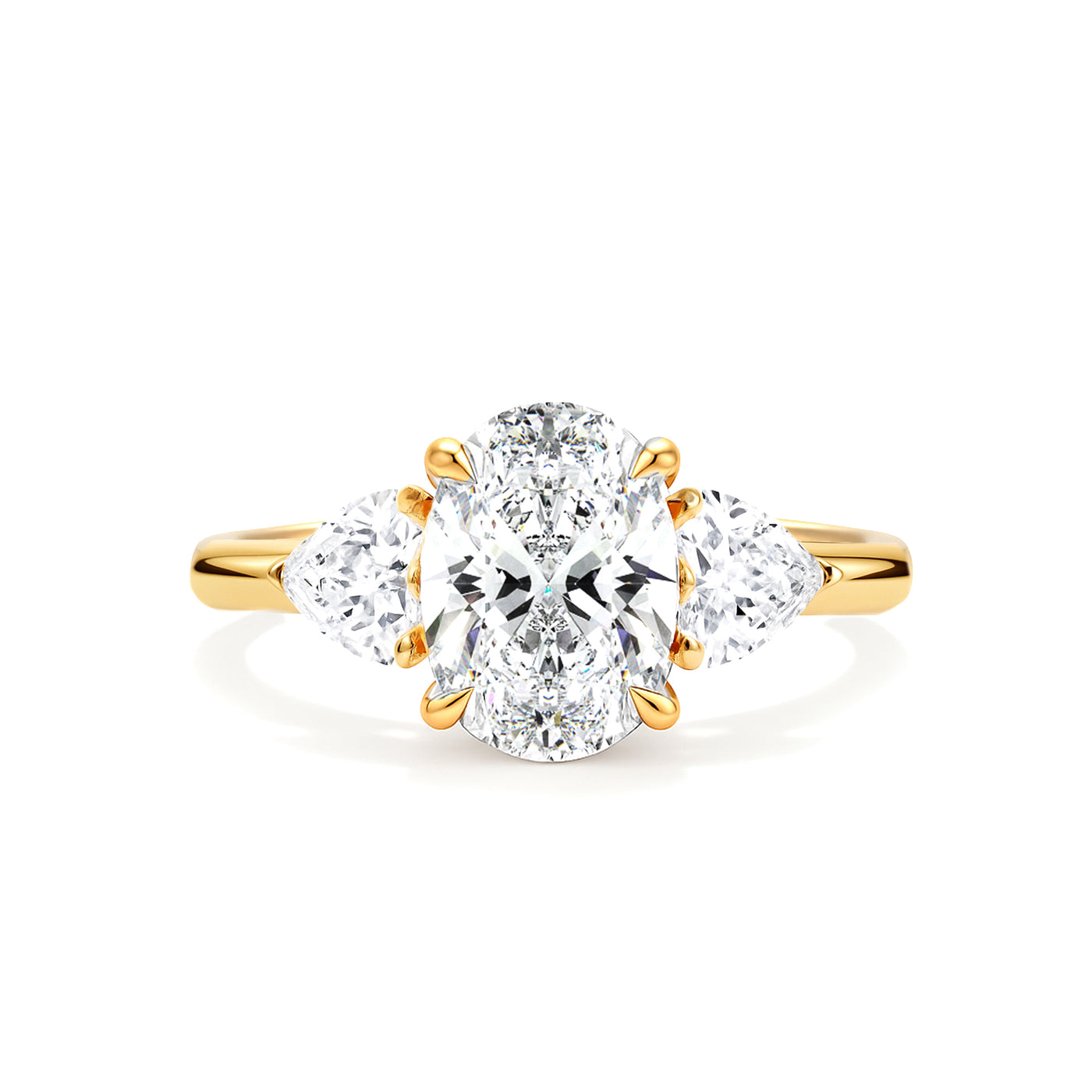 The Angelina Ring - Oval Lab Grown Diamond Trilogy