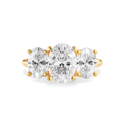 The Gracelynn Ring - Oval Lab-Grown Diamond Trilogy with Hidden Halos
