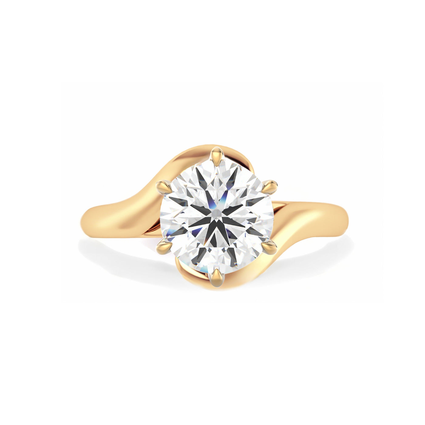 The Chloe Ring - Lab Grown Diamond Wave Engagement Ring