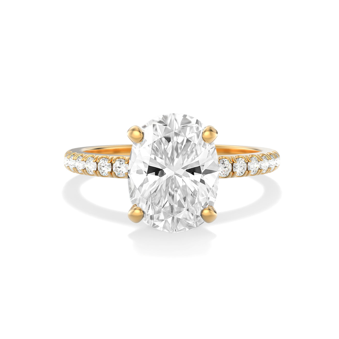 The Modera Ring - Cushion Lab Grown Diamond With Hidden Halo