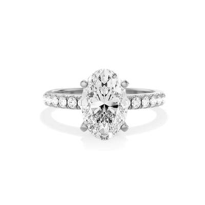The Belle Ring - Medium Pave Band - Lab Grown Diamond