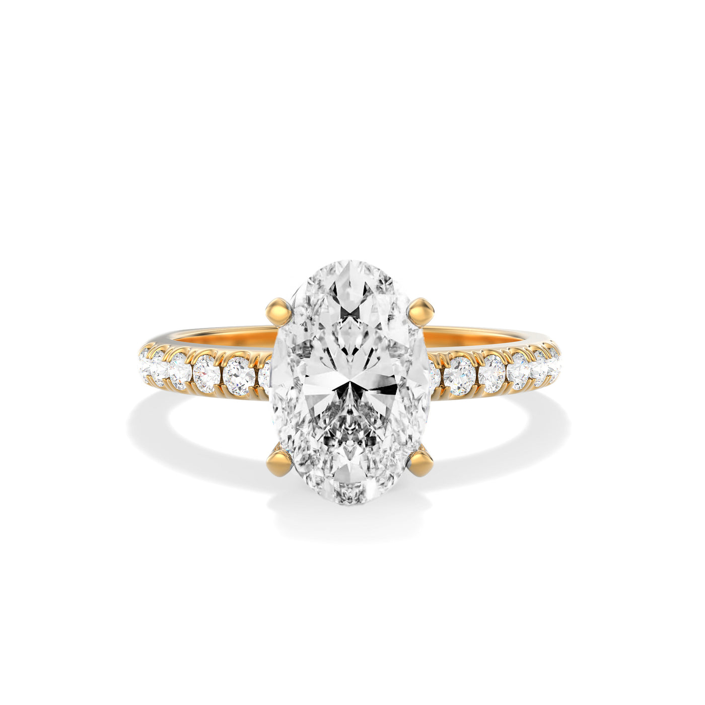 The Belle Ring - Medium Pave Band - Lab Grown Diamond