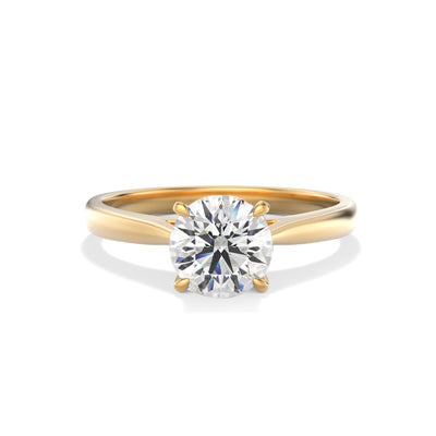 The Vicenza Ring - 4-Claw Cathedral Round Solitaire - Lab Grown Diamond