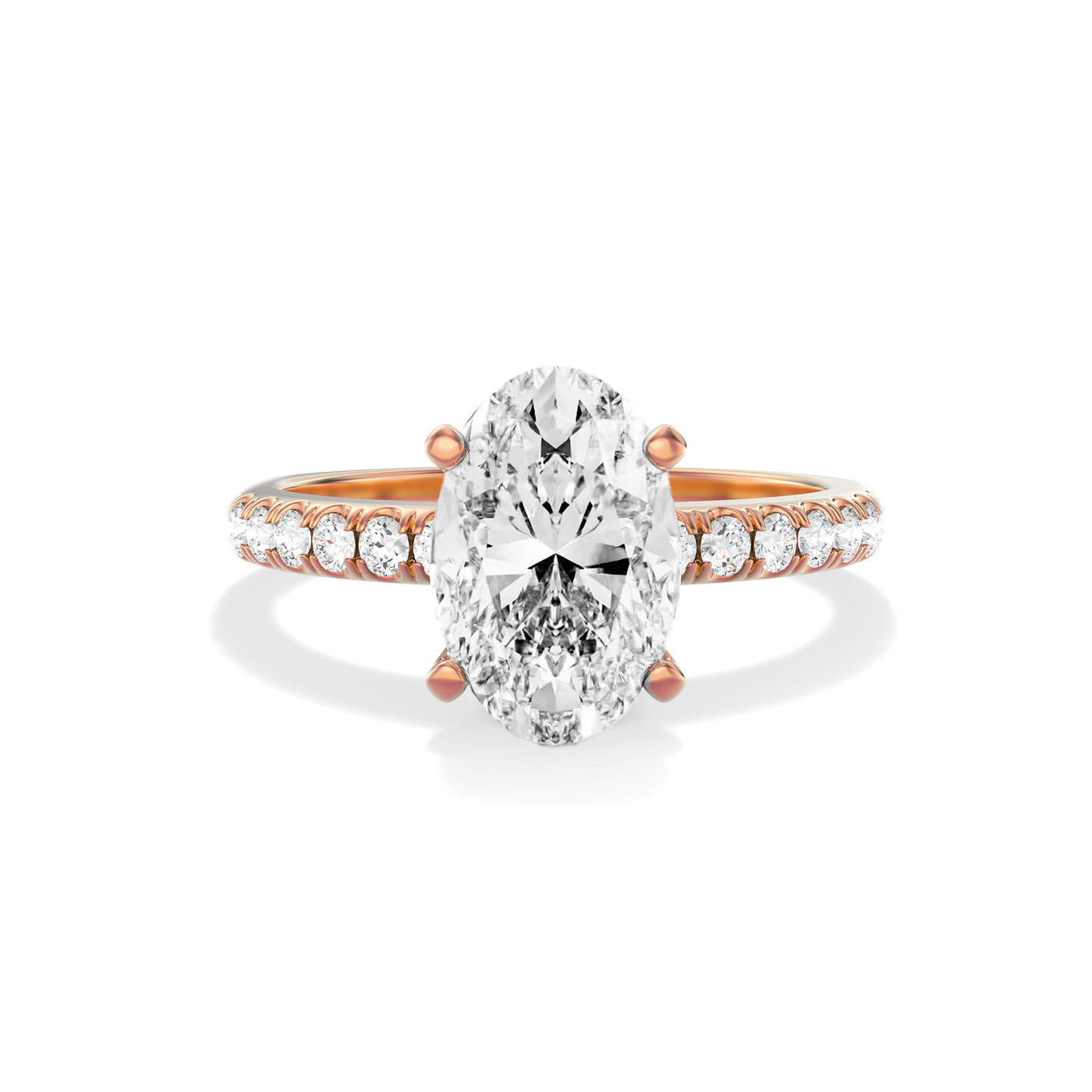 The Belle Ring - Medium Pave Band - Lab Grown Diamond
