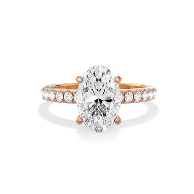 The Belle Ring - Medium Pave Band - Lab Grown Diamond