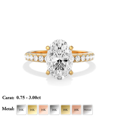 The Belle Ring - Medium Pave Band - Lab Grown Diamond
