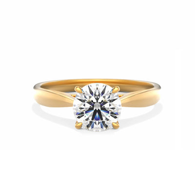 The Natalie Ring - Cathedral Set 4-Claw Basket Set Round Solitaire - Lab Grown Diamond