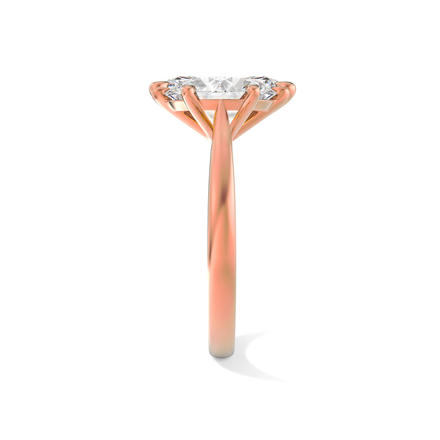 The Elena Ring - Cathedral Set Marquise Solitaire - Lab Grown Diamond