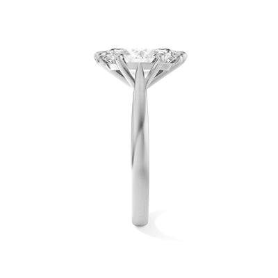 The Elena Ring - Cathedral Set Marquise Solitaire - Lab Grown Diamond