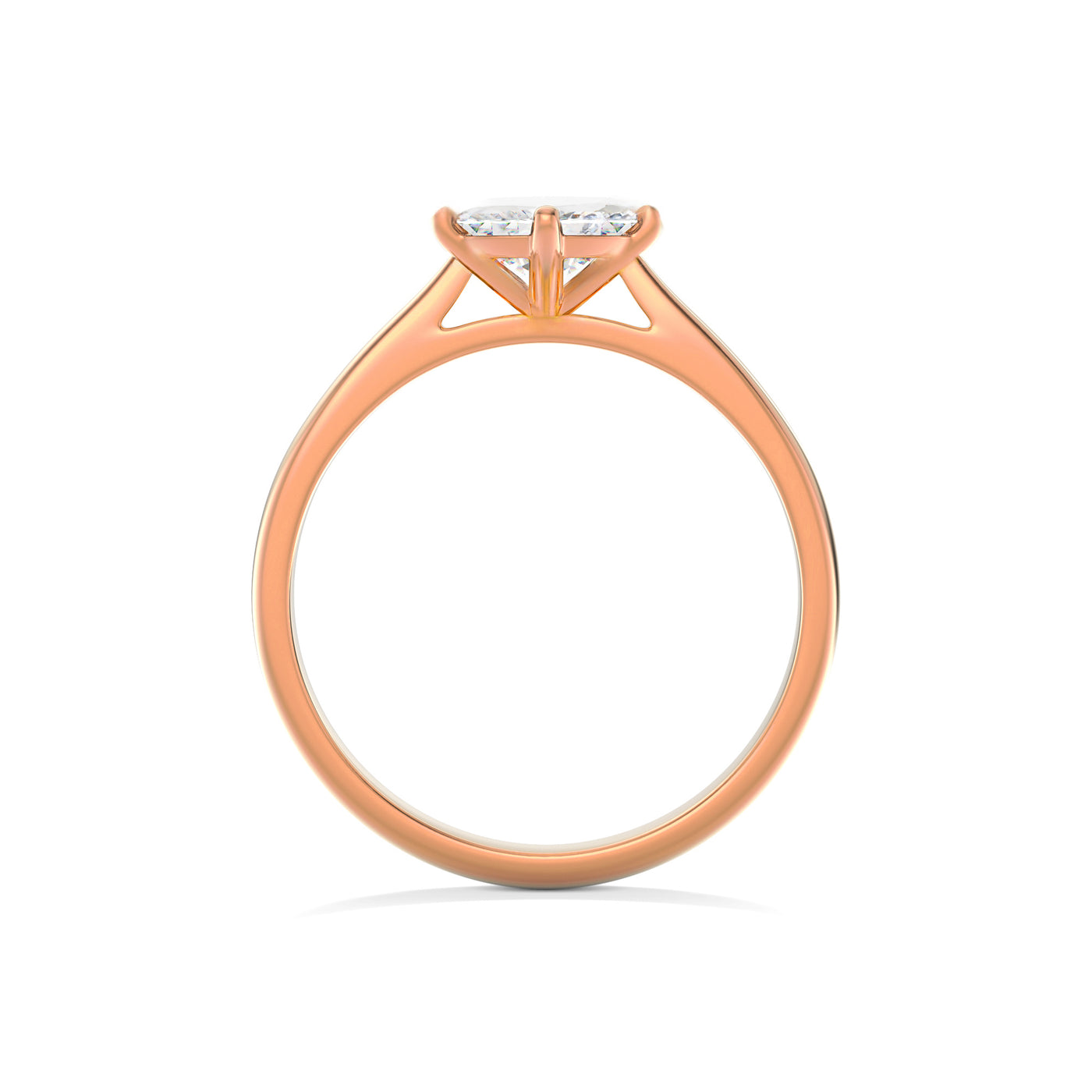 The Elena Ring - Cathedral Set Marquise Solitaire - Lab Grown Diamond