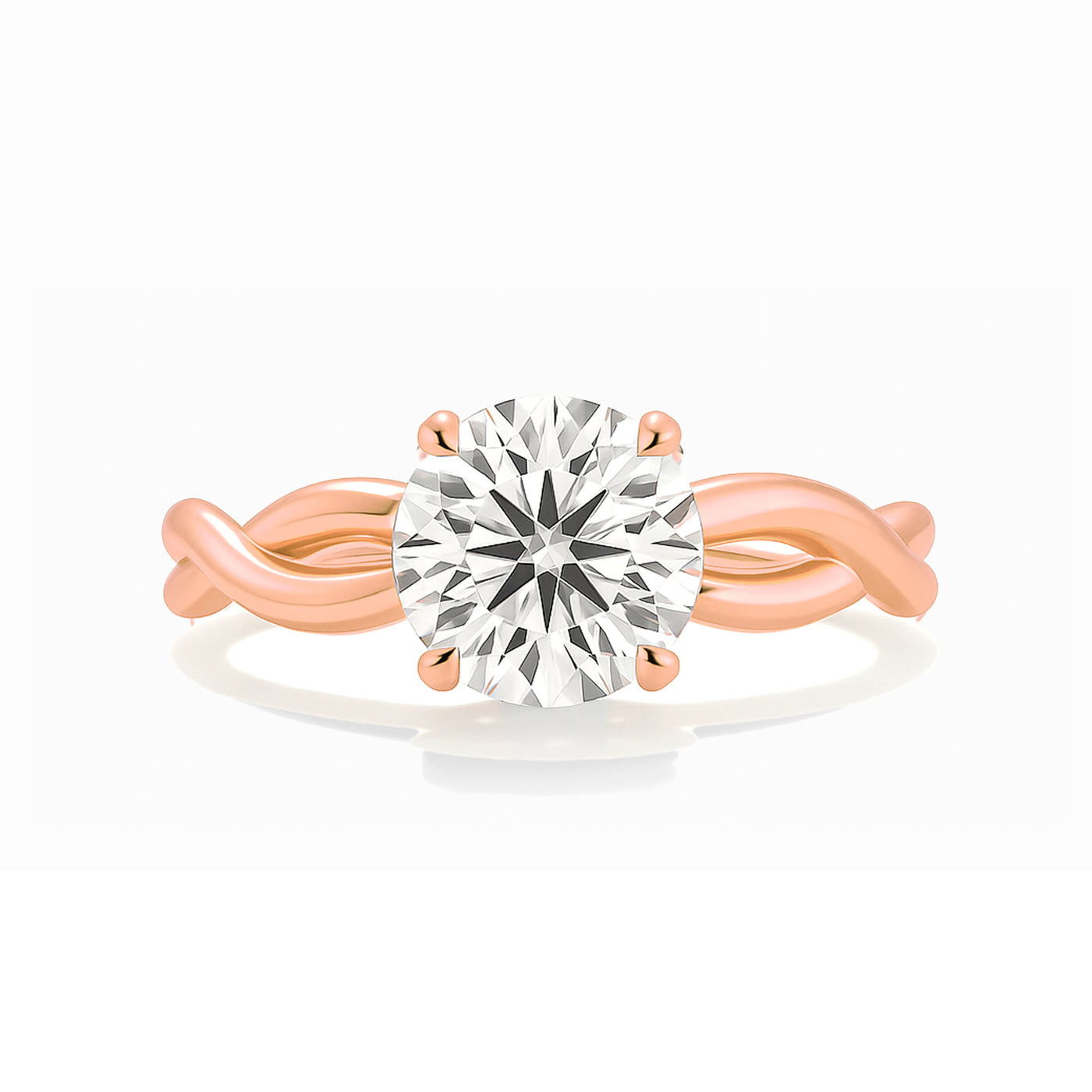 The Mila Ring - Round Twist Lab Grown Diamond