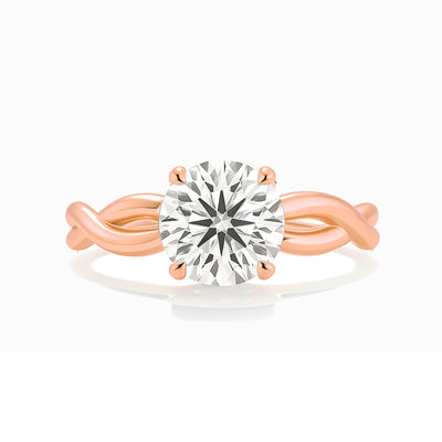 The Mila Ring - Round Twist Lab Grown Diamond
