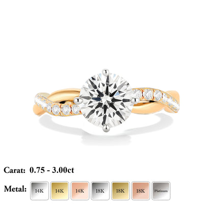 The Ellie Ring - Twist Lab Grown Diamond