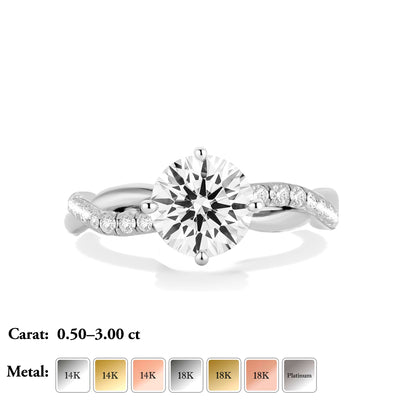 The Ellie Ring - Twist Lab Grown Diamond