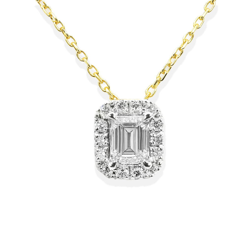 18K White Gold Lab Grown Diamond Pendant