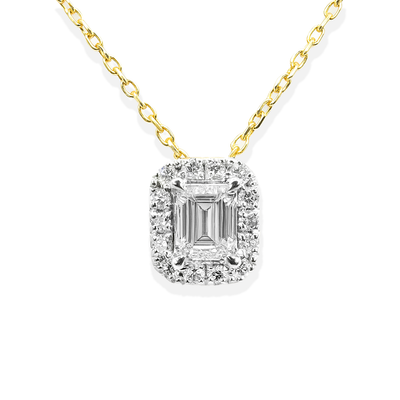 18K White Gold Lab Grown Diamond Pendant