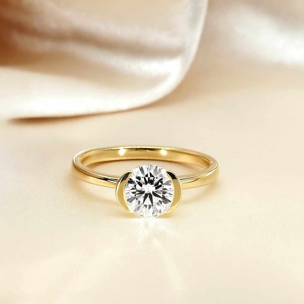 Lab Grown Diamond Ring in Yellow Gold