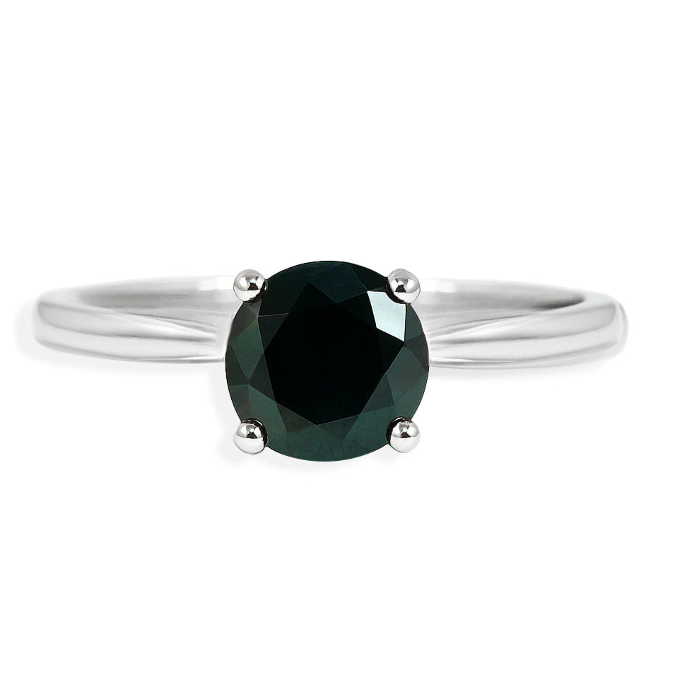 18K White Gold Australian Green Sapphire Ring