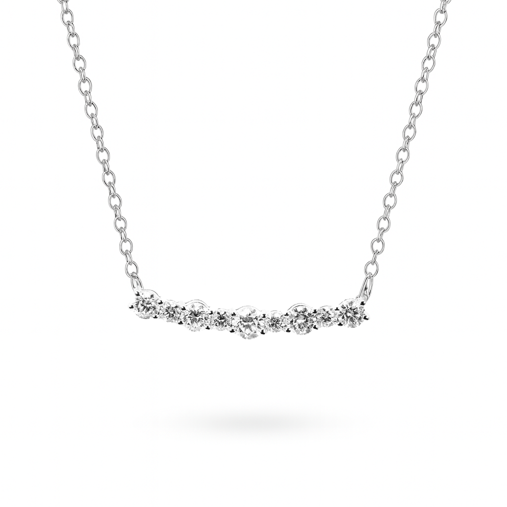 14K White Gold Lab Grown Diamond Necklace