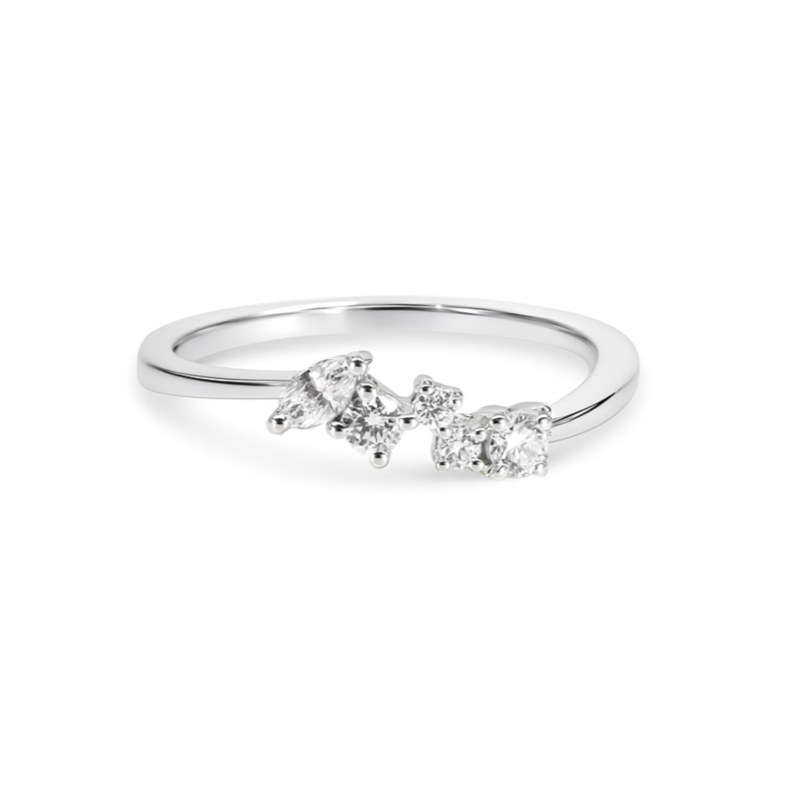 14K White Gold Lab Grown Diamond Ring