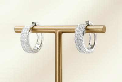 9K White Gold 0.48ct Lab Grown Diamond Earrings