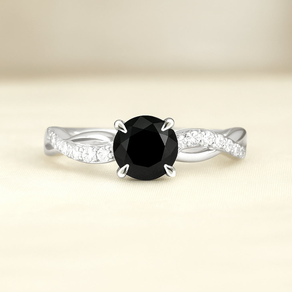 Platinum Sapphire & Diamond Ring