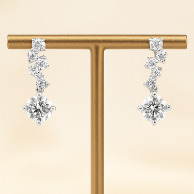14K White Gold 1.74ct Lab Grown Diamond Earrings