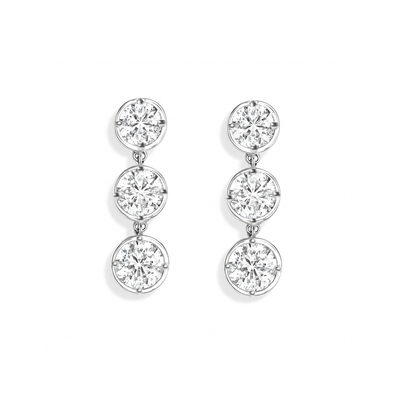 14K White Gold 1.04ct Lab Grown Diamond Earrings