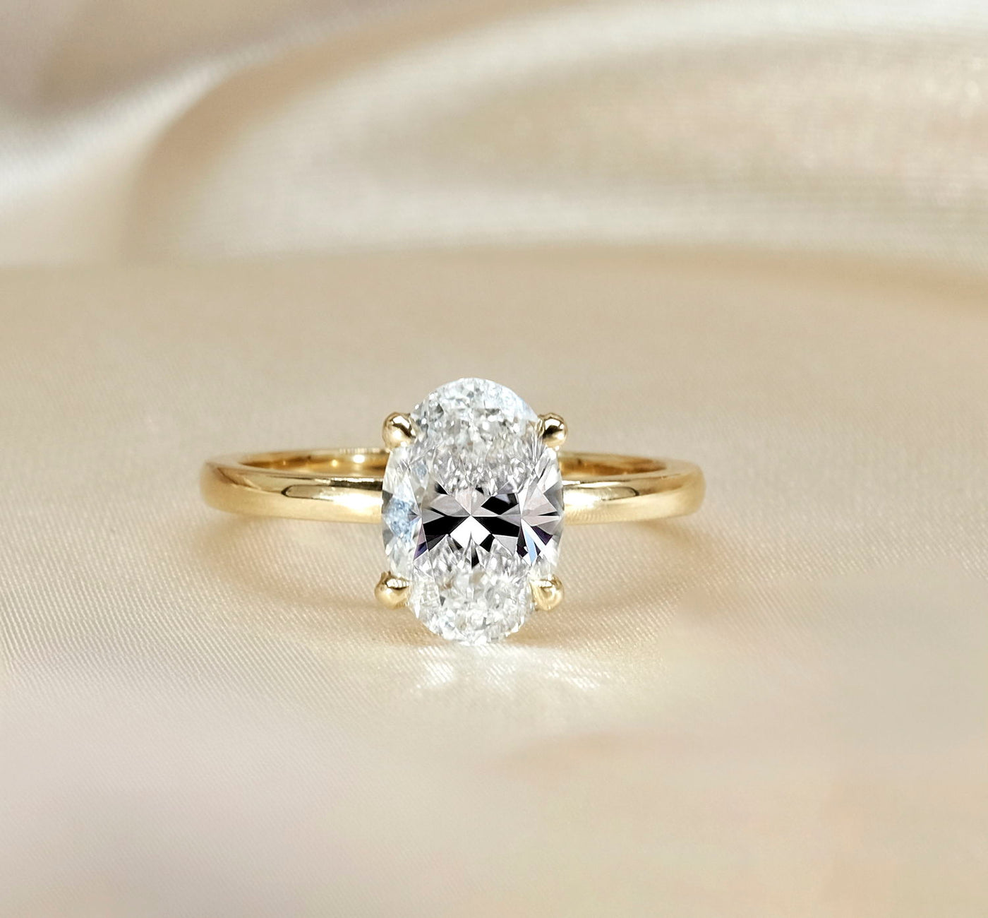 The Stanton Ring - Oval Solitaire - Lab Grown Diamond