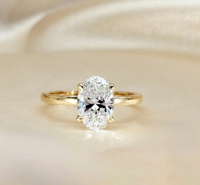 The Stanton Ring - Oval Solitaire - Lab Grown Diamond