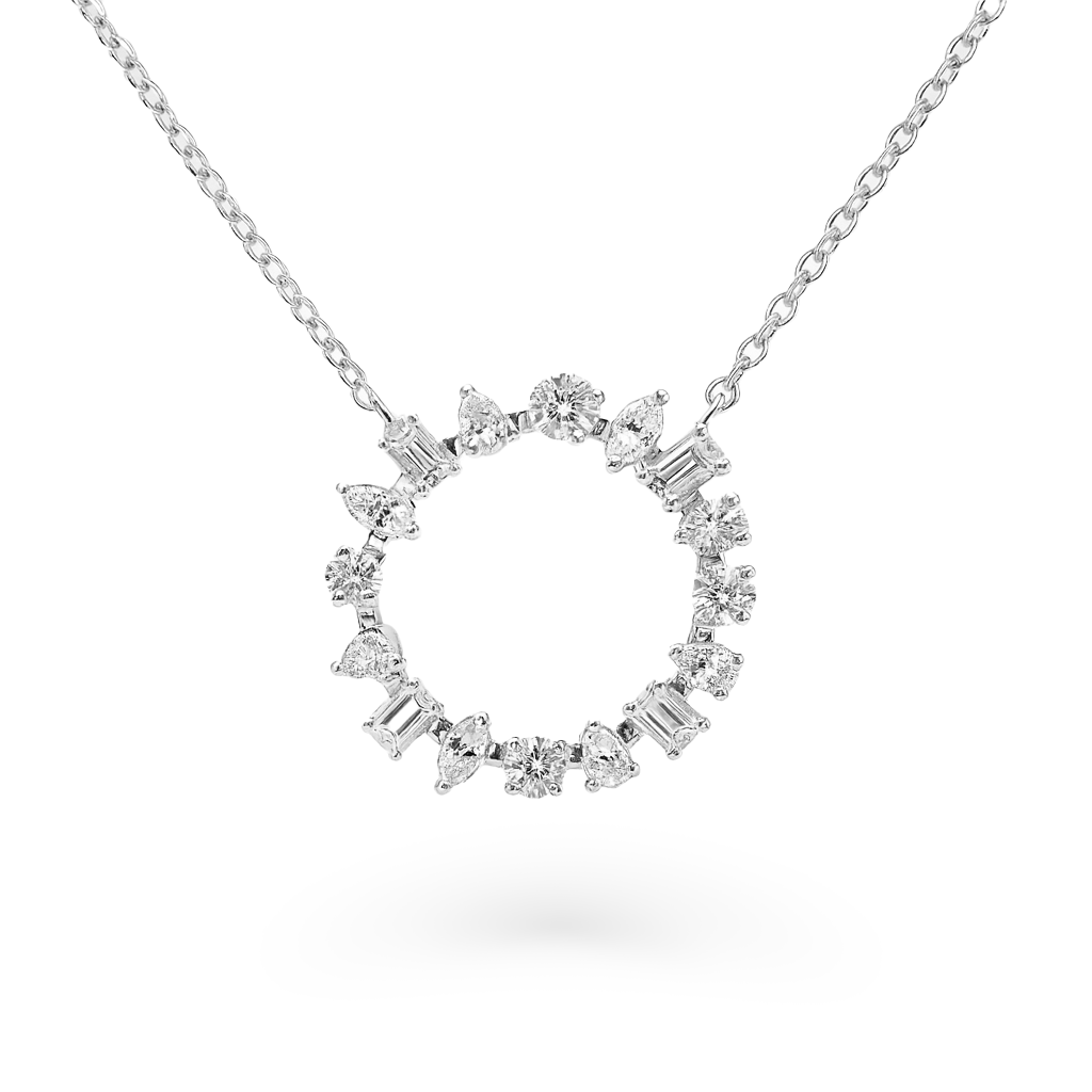 14K White Gold Lab Grown Diamond Necklace