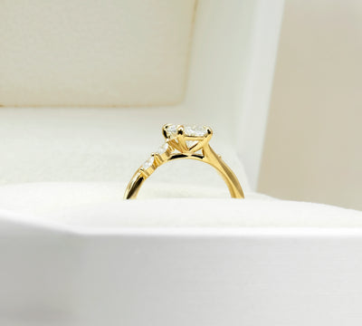 The Melanie Ring - Lab Grown Diamond with Marquise Accents