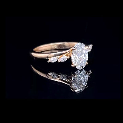 The Melanie Ring - Lab Grown Diamond with Marquise Accents